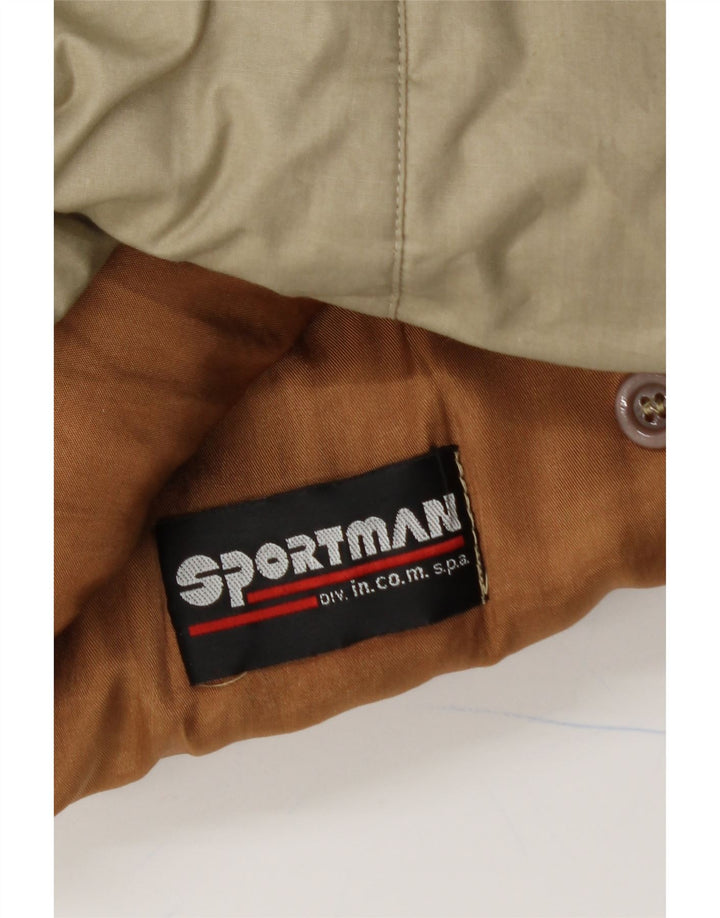 VINTAGE Mens Padded Jacket UK 40 Large Beige Vintage Vintage and Second-Hand Vintage from Messina Hembry 
