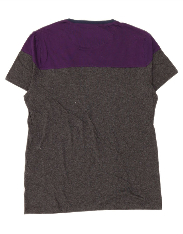 Ted Baker - Camiseta para hombre, talla 3, algodón color block, color gris medio