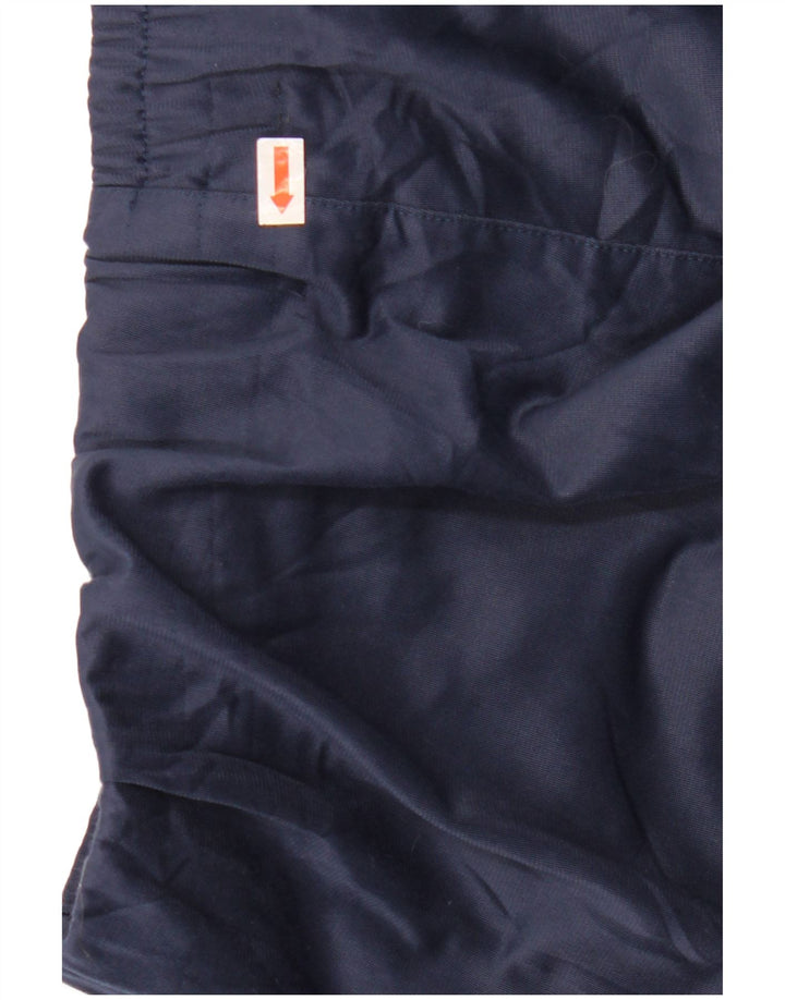 ASICS Pantalones de chándal para hombre grande azul marino