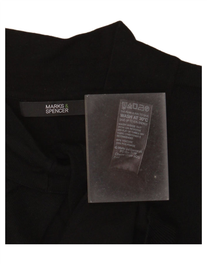Marks & Spencer Jersey con cuello alto para mujer, talla 44, talla M, color negro