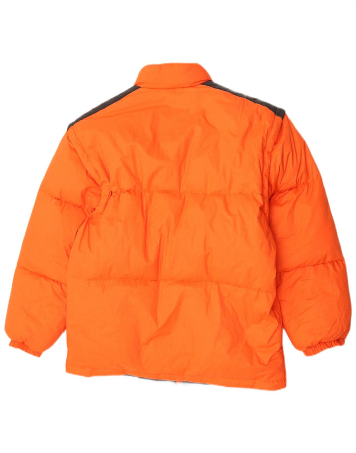 Chaqueta de esquí con capucha vintage para hombre IT 48 Poliéster naranja medio
