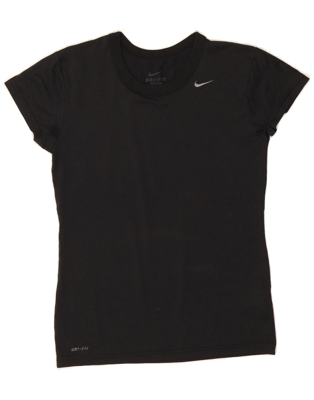 NIKE Womens Dri Fit T-Shirt Top UK 10 Small Black Polyester Vintage Nike and Second-Hand Nike from Messina Hembry 
