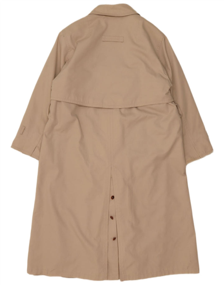 Vintage mujer abrigo Reino Unido 18 XL Beige Acrílico