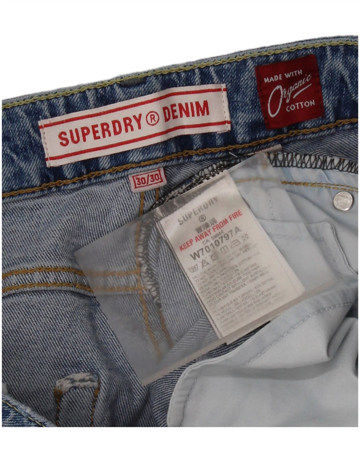 SUPERDRY Vaqueros desgastados con corte de bota para mujer W30 L30 Algodón azul