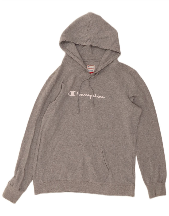 CHAMPION Jersey con capucha y gráfico Heritage Fit para mujer Reino Unido 40 Grande Gris