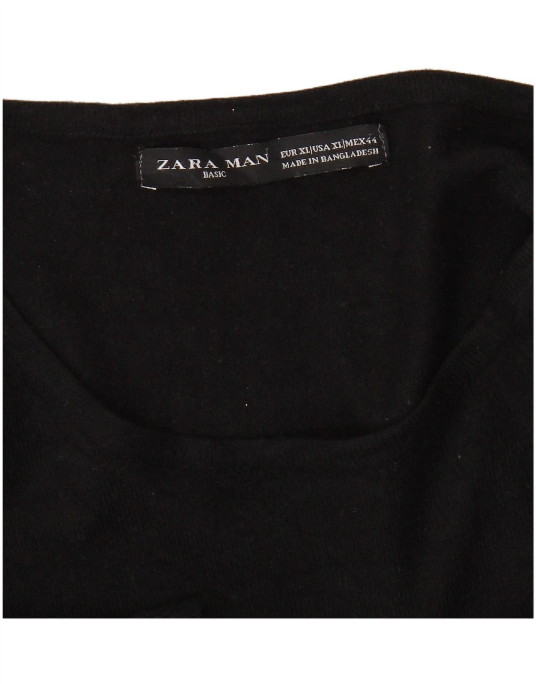 Zara Hombre Jersey Cuello Redondo Jersey XL Negro