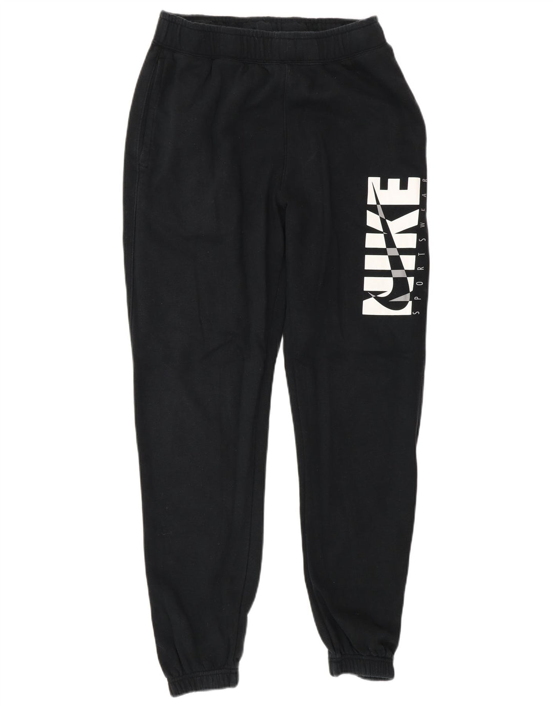Nike Hombre Pantalones De Chándal Gráfico Joggers Pequeño Algodón Negro