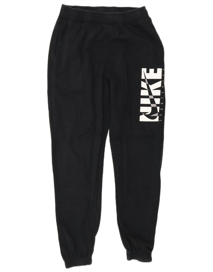 Nike Hombre Pantalones De Chándal Gráfico Joggers Pequeño Algodón Negro