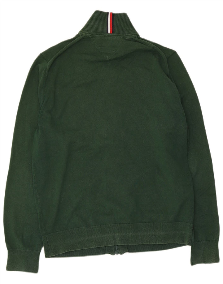 Tommy Hilfiger Suéter tipo cárdigan con cremallera completa para hombre Algodón verde medio