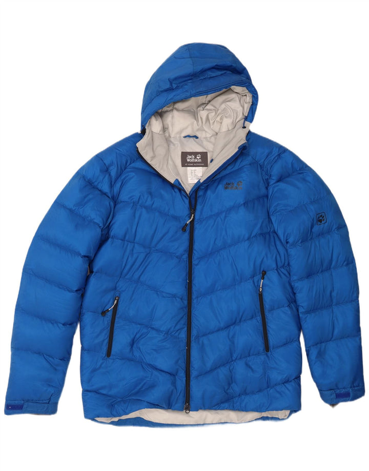 Jack Wolfskin Chaqueta acolchada con capucha para hombre UK 44/46 XL Azul Poliéster