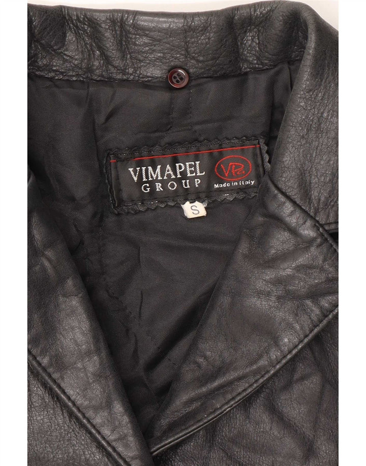 Vimapel Abrigo de cuero para mujer UK 10 Small Black Classic