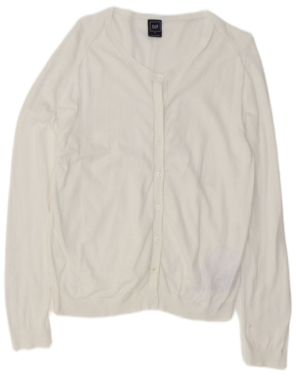 Gap Cárdigan para Mujer UK 40 XL Algodón Blanco