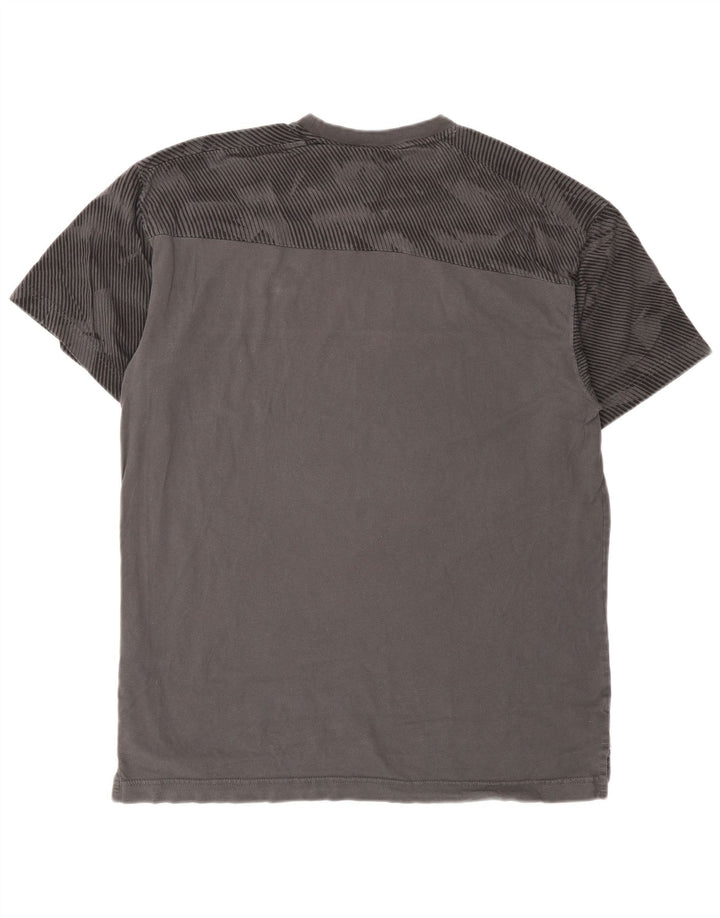 Camiseta Puma Hombre Top Large Gris Geométrico Algodón