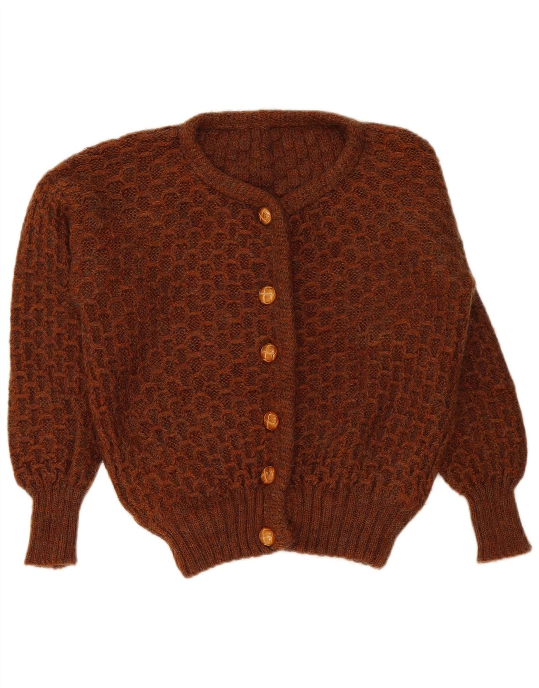 Vintage mujer Cardigan suéter Reino Unido 16 marrón grande