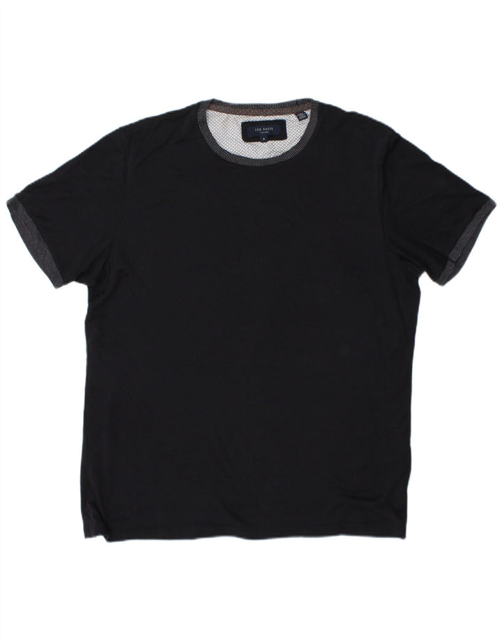 TED BAKER Camiseta para hombre Talla superior 3 Mediana Azul marino Algodón