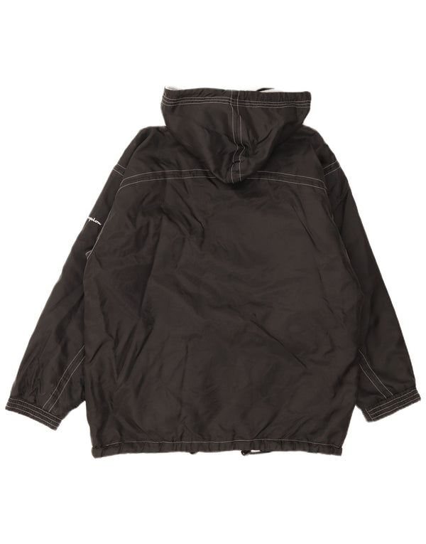 CHAMPION Chaqueta cortavientos con capucha para hombre UK 38 Medium Black Polyamide