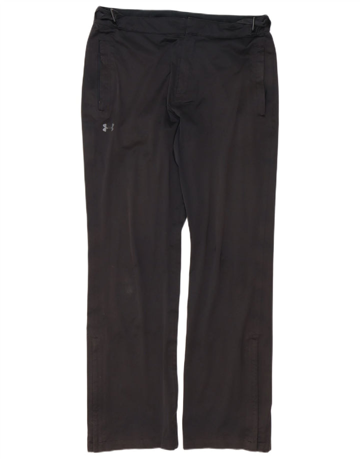 Under Armour Pantalones casuales rectos para hombre medianos W32 L34 Negro