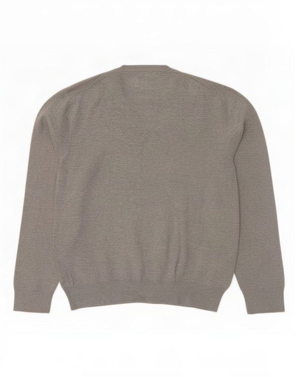 Marks & Spencer Jersey con cuello en V para mujer UK 40 XL Algodón moteado gris