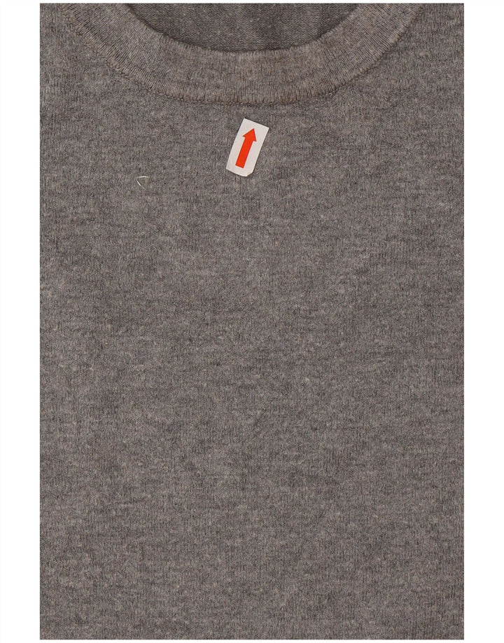 Zara - Jersey con cuello redondo para mujer, talla 40, color gris