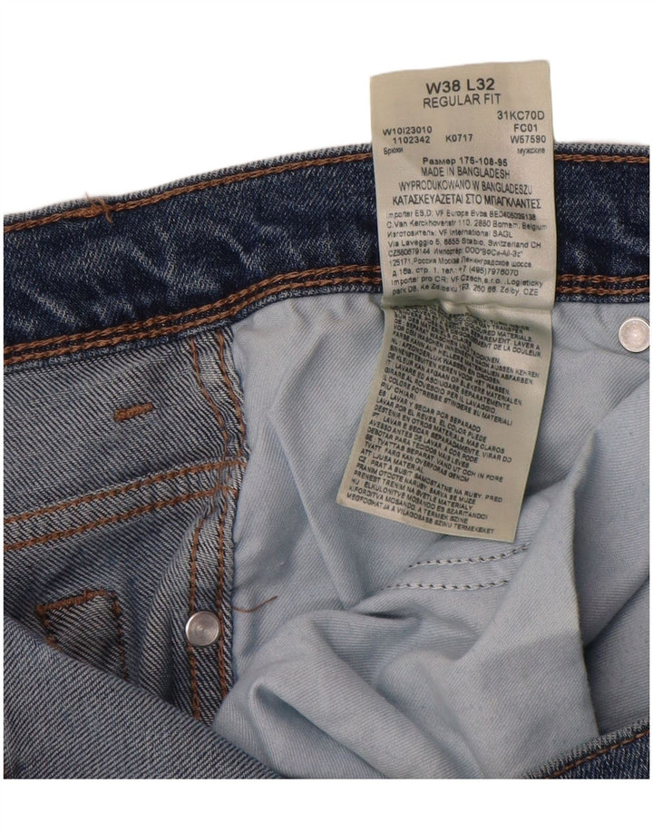 Wrangler Vaqueros Rectos De Corte Regular Para Hombre W38 L32 Algodón Azul