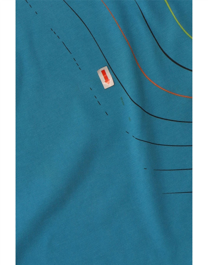 FOX - Camiseta gráfica para hombre, talla grande, algodón azul