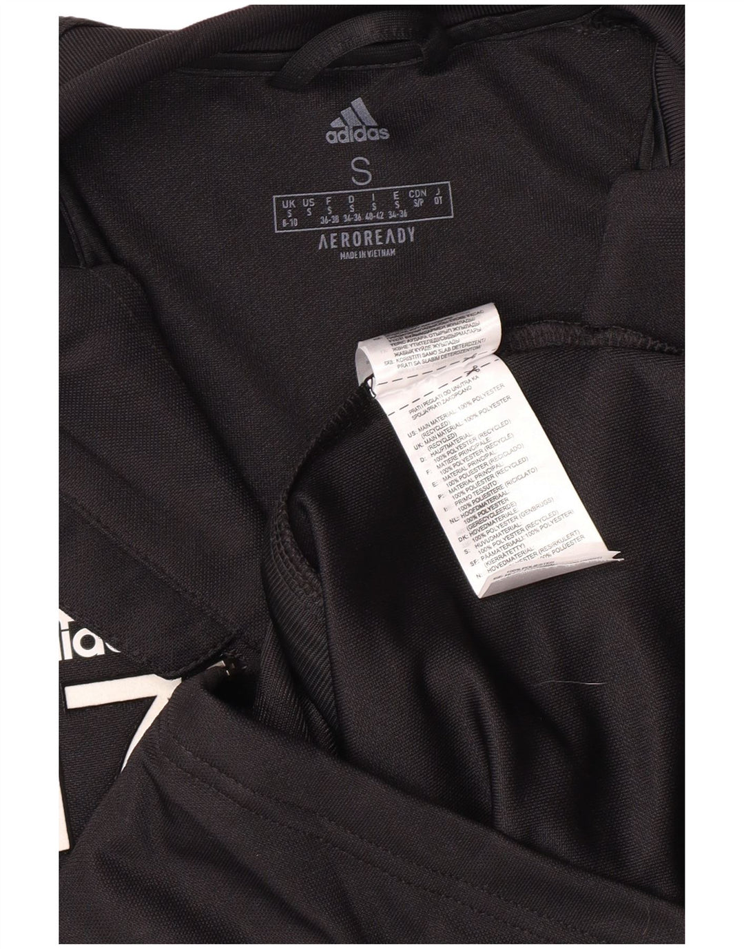 ADIDAS Wisconsin Graphic Chándal Top Chaqueta para Mujer UK 8/10 Small Negro