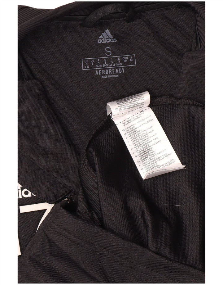 ADIDAS Wisconsin Graphic Chándal Top Chaqueta para Mujer UK 8/10 Small Negro