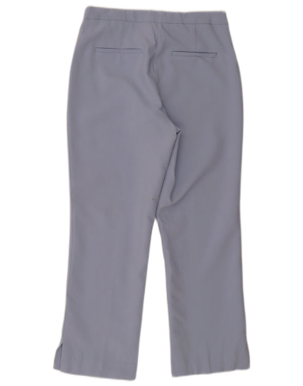 ZARA Mujer Pantalón Casual Recto Mediano W28 L26 Azul