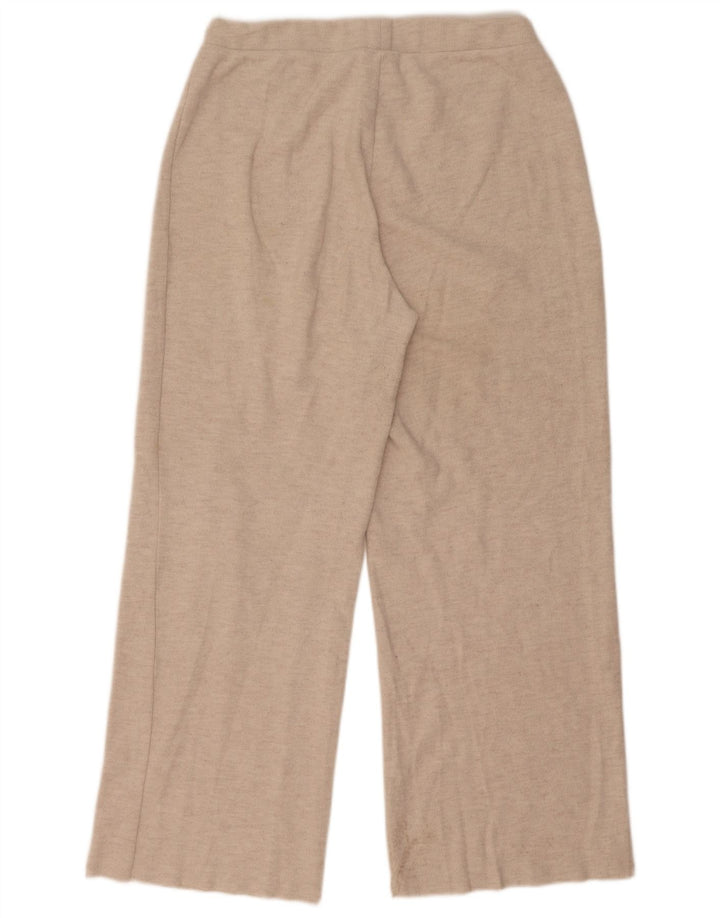 Zara Mujer Pantalón Chándal UK 44 Grande Poliéster Beige