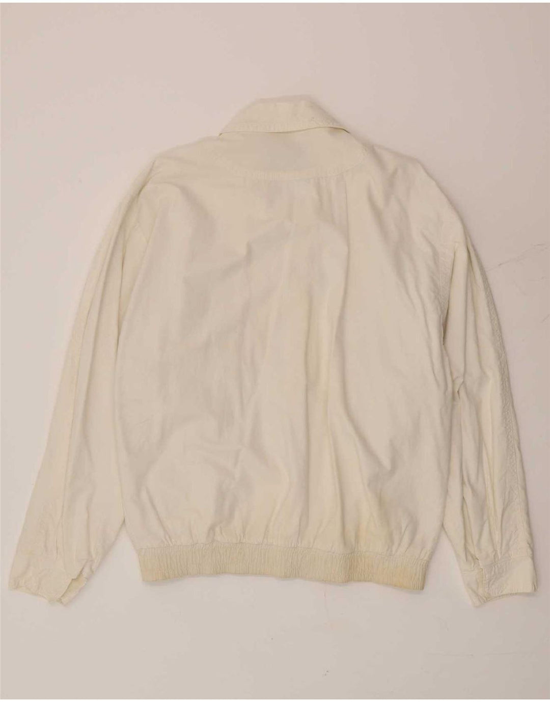 Vintage hombres bombardero chaqueta Reino Unido 36 pequeño blanco