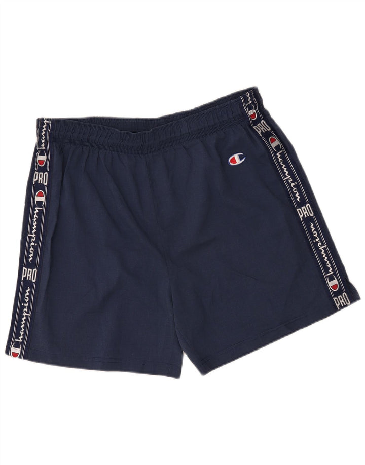 Champion Shorts deportivos gráficos para hombre XL Poliéster azul marino
