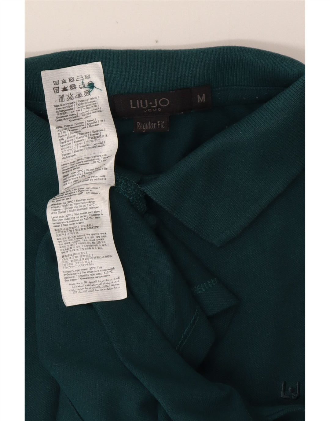 LIU JO Polo Regular Fit para Hombre Algodón Verde Medio