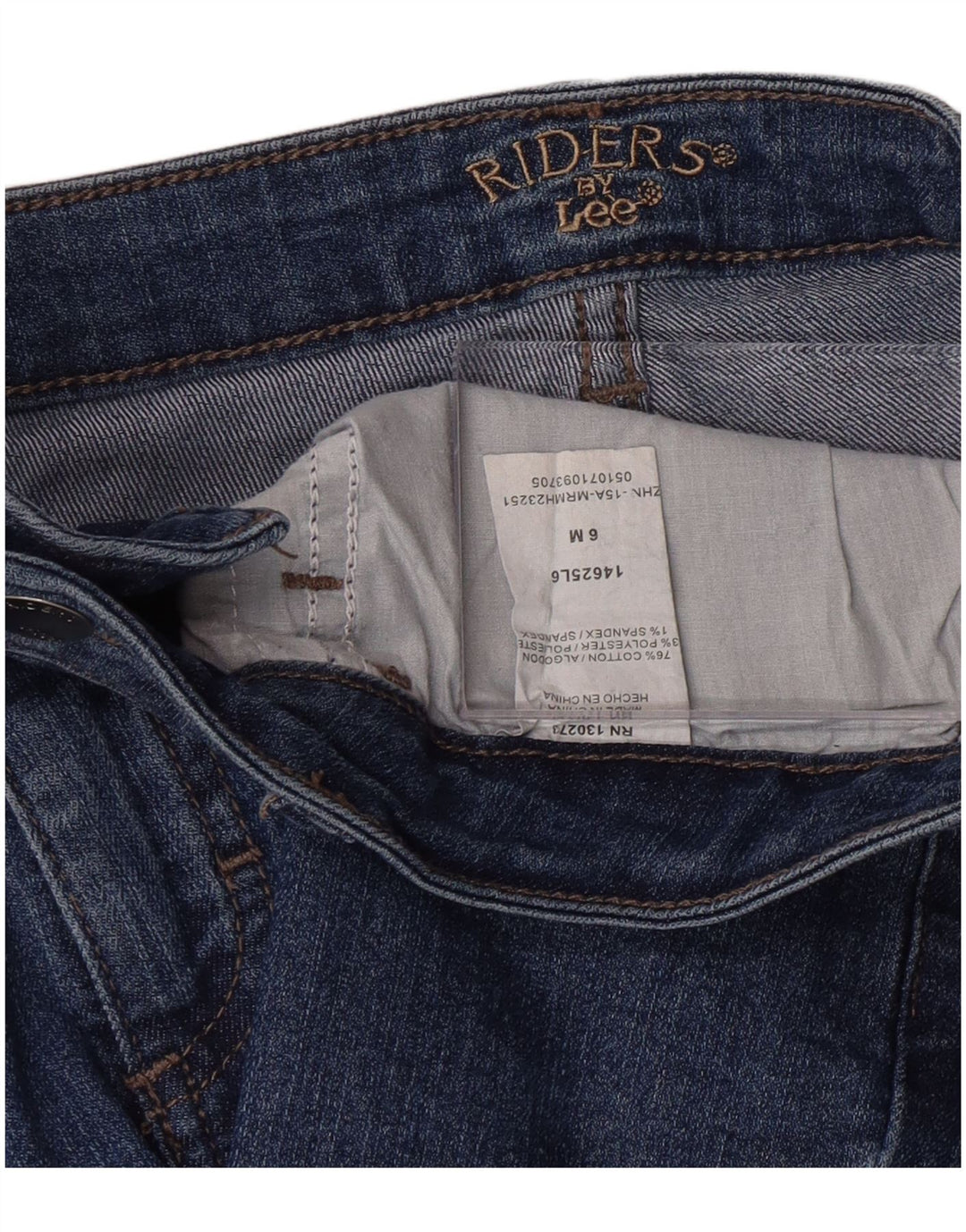 LEE - Pantalones cortos vaqueros para mujer Riders US 6 mediano W28 algodón azul