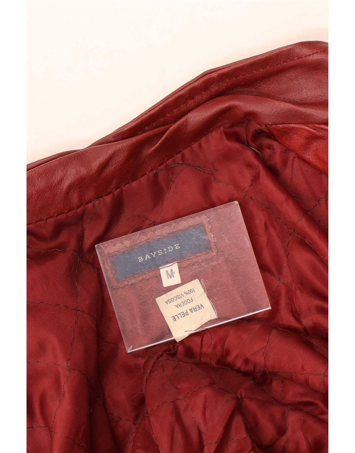 Bayside Abrigo de cuero para mujer Reino Unido 44 Medio Rojo