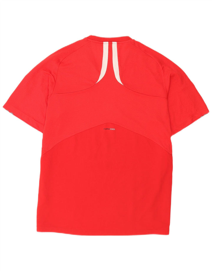 Adidas Camiseta Regular De Manga Corta Para Hombre Top Grande Rojo Colorblock