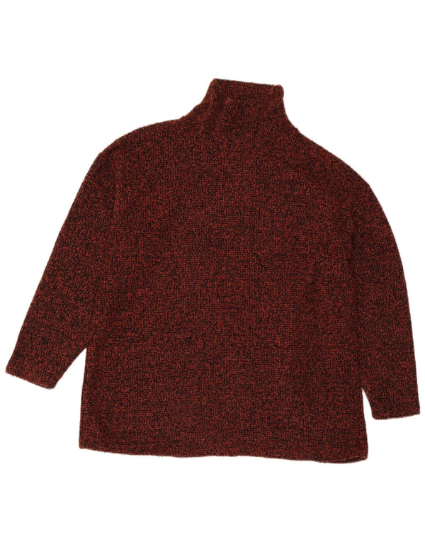 Marks & Spencer Jersey con Cuello Alto para Mujer UK 40 XL Marrón Moteado