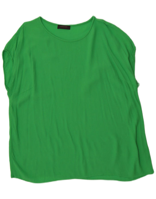 ELENA MIRO Blusa de Mujer Top UK 20 2XL Verde Viscosa