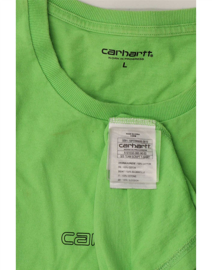 Carhartt Hombre Camiseta Top Grande Algodón Verde