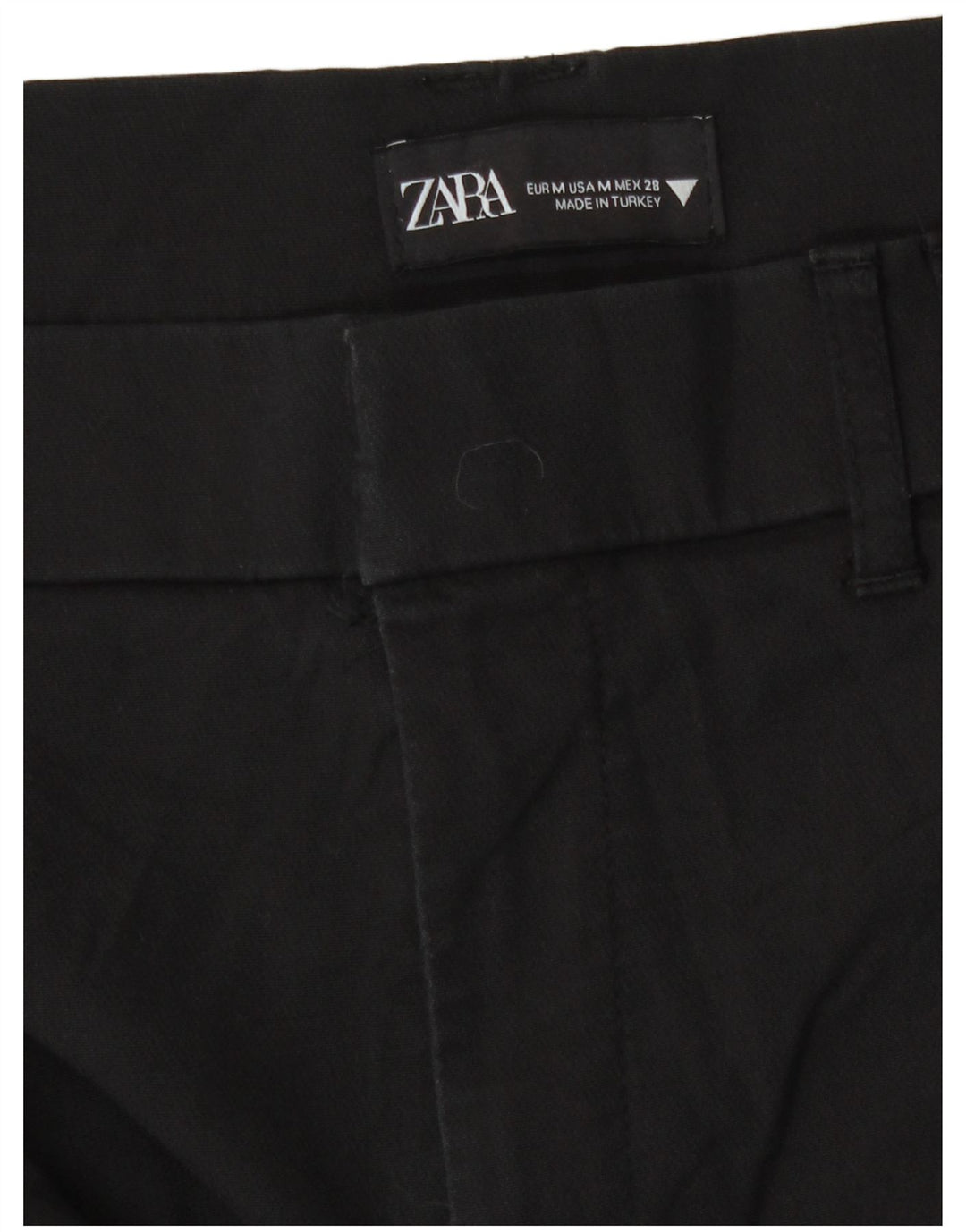 Zara Mujer Pantalón Casual Acampanado Mediano W28 L33 Algodón Negro
