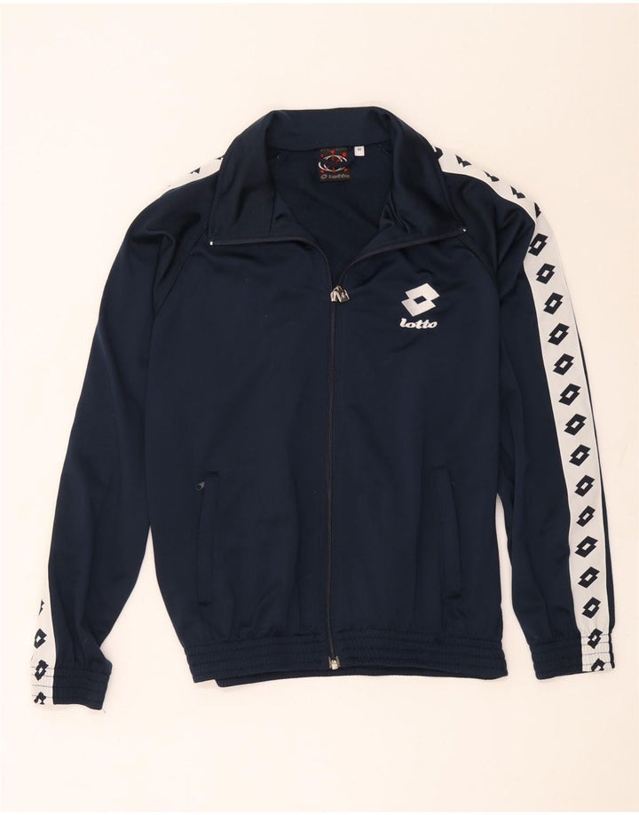 Lotto Hombre Chaqueta De Chándal Con Estampado Gráfico Color Block Azul Marino Medio