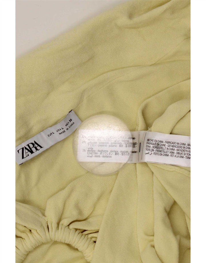 Zara Top con hombros descubiertos para mujer UK 46 Viscosa amarilla grande
