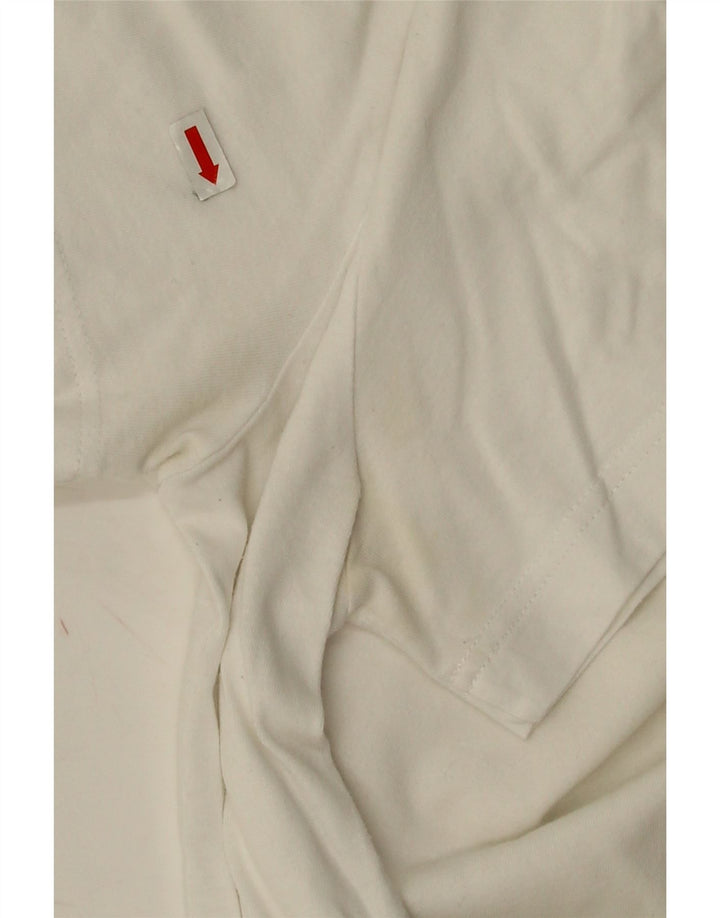 Lacoste Camiseta de corte regular para hombre, talla 3, algodón blanco pequeño