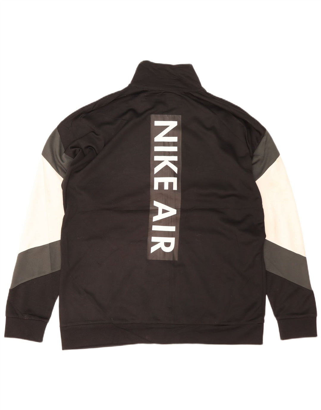 NIKE Mens Graphic Chándal Top Chaqueta Grande Negro Colorblock Poliéster