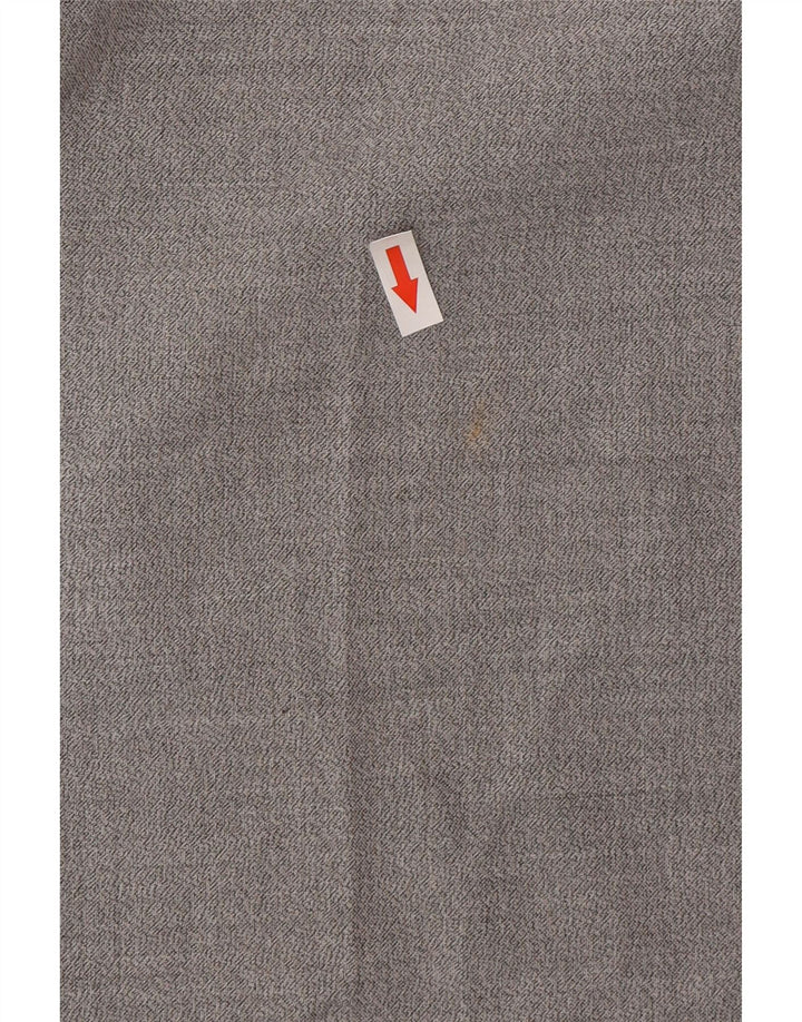 Zara Pantalón de traje ajustado para hombre EU 46 XL W36 L33 Poliéster gris