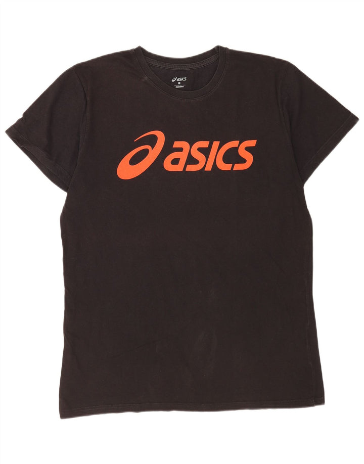 Asics - Camiseta gráfica para hombre, talla grande, color negro
