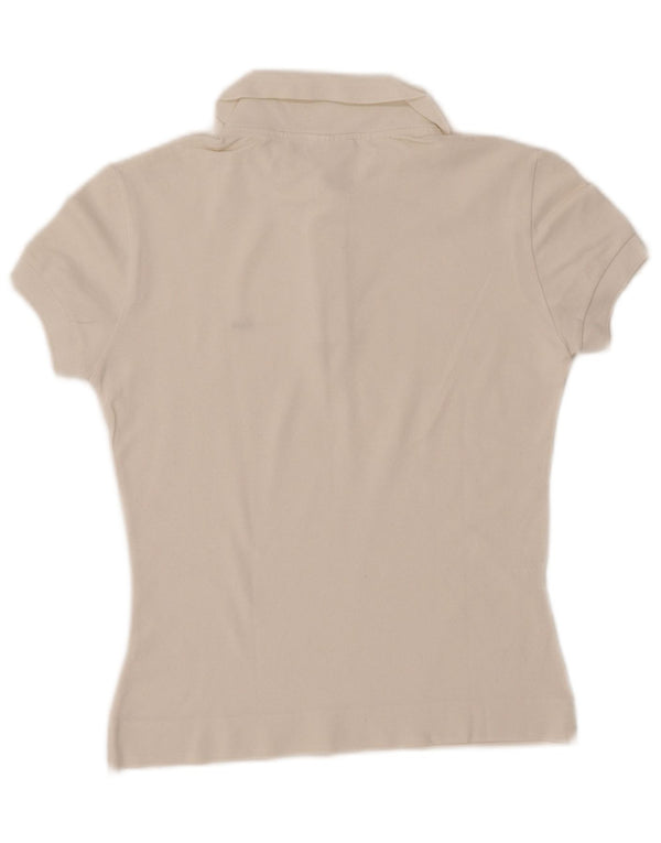 LACOSTE Polo de mujer talla 38 mediano algodón blanco