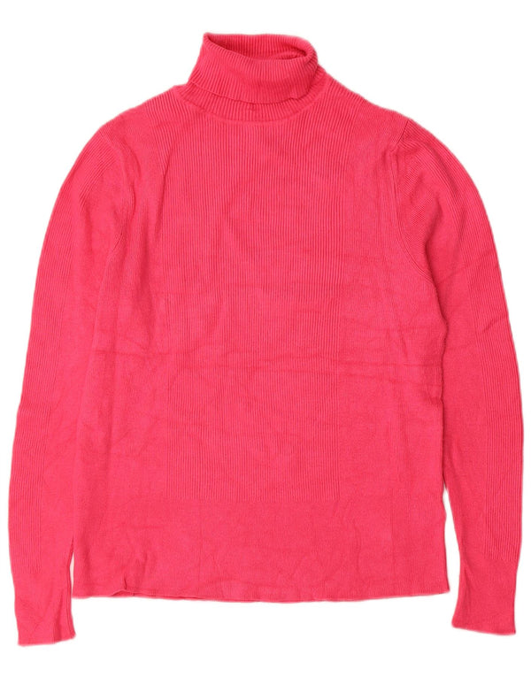 Marks & Spencer Jersey con cuello vuelto para mujer UK 40 XL Viscosa rosa