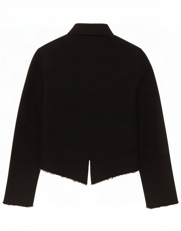 Zara Mujer Bolero Chaqueta Reino Unido 44 Grande Negro