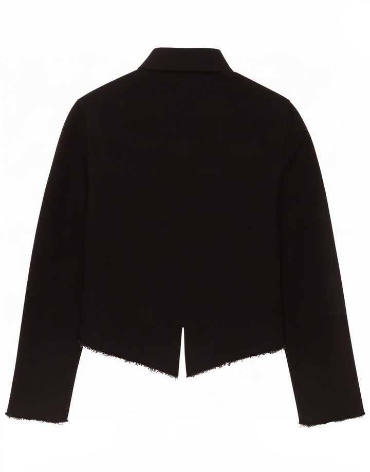 Zara Mujer Bolero Chaqueta Reino Unido 44 Grande Negro