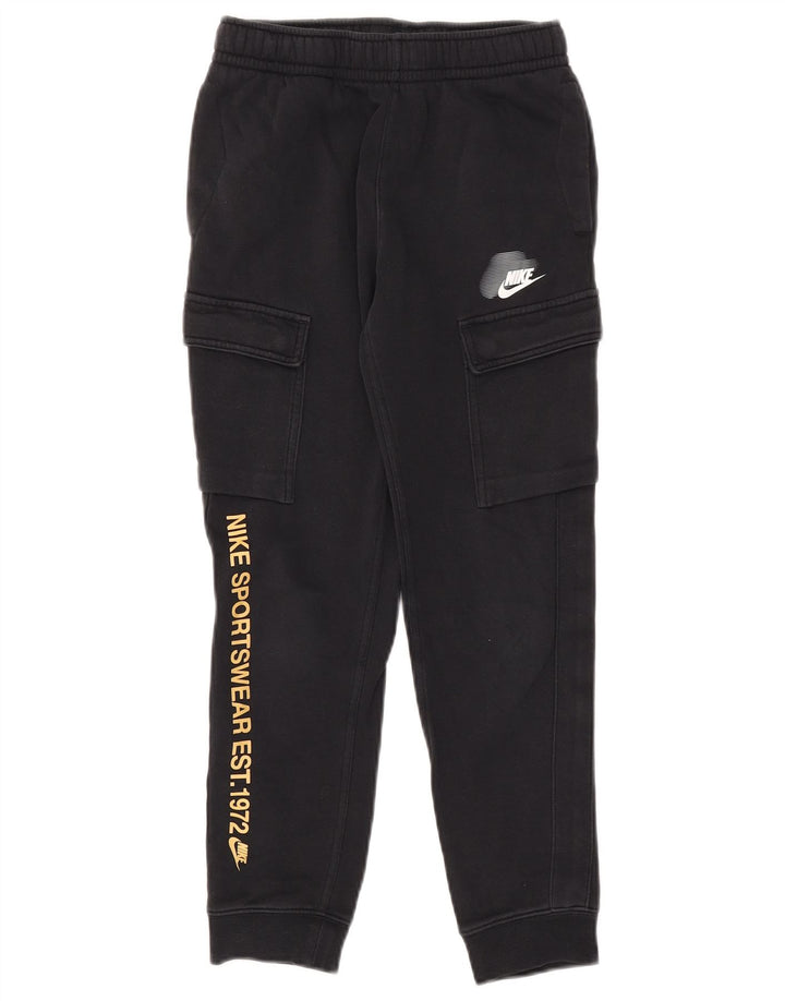 Nike Pantalones de chándal con gráfico Cargo para niños, 10-11 años, Mediano, Negro